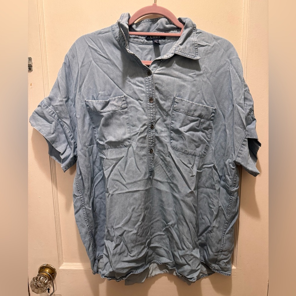 Chaos Denim Blouse XL